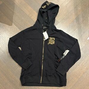 BCBG black zip hoodie